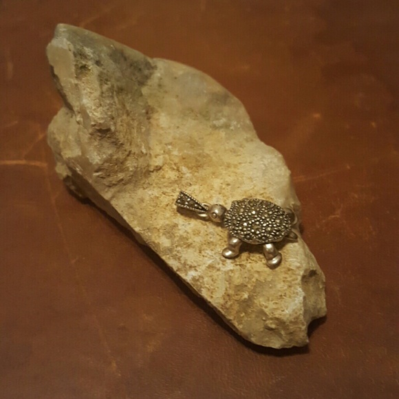Marcasite Turtle Pendant