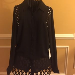 Blouse Long Sleeve Sheer