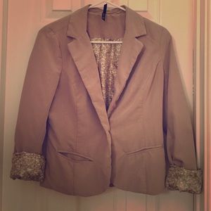Beige trendy  blazer
