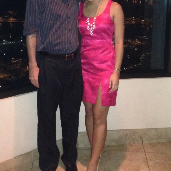 Calvin Klein sexy magenta cocktail mini dress