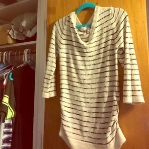 A striped half sleeve