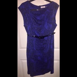 Calvin Klein Jacquard Leopard Print Dress