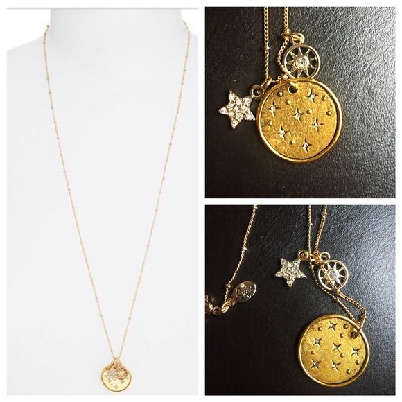 Cluster Talisman Pendant Gold Necklace by Sequin