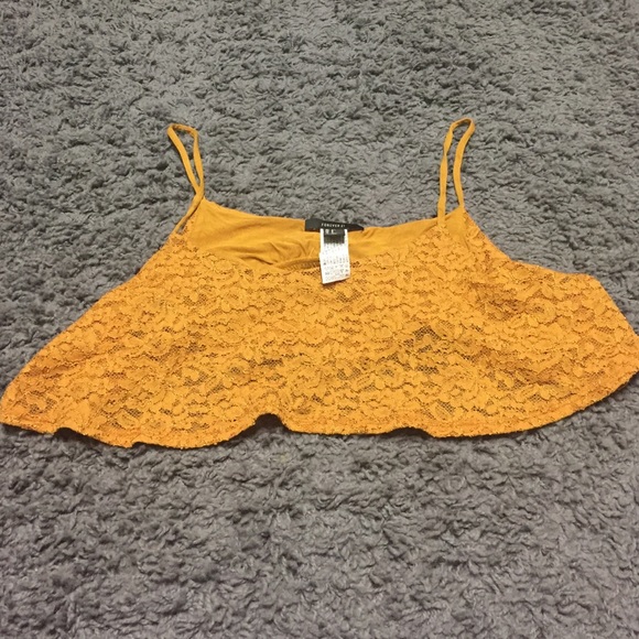 Mustard crop top