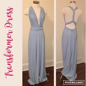 Ice blue transformer dress. Worn as GOT costume