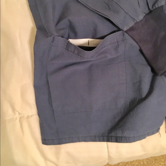 Navy Blue Snap Scrub Jacket - Picture 2 of 4