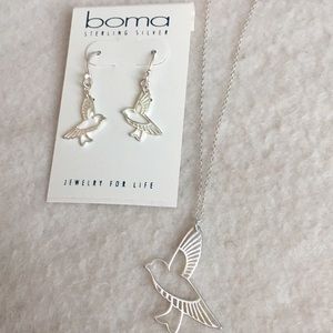 Sparrow sterling silver necklaces and earrings set
