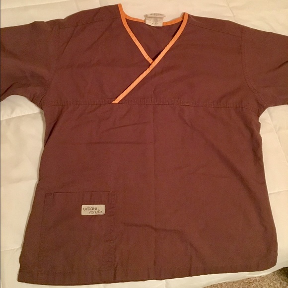 Urbane Scrubs Brown Scrub Top