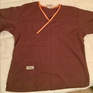 Urbane Scrubs Brown Scrub Top