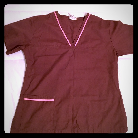 Urbane Scrubs Brown Scrub Top