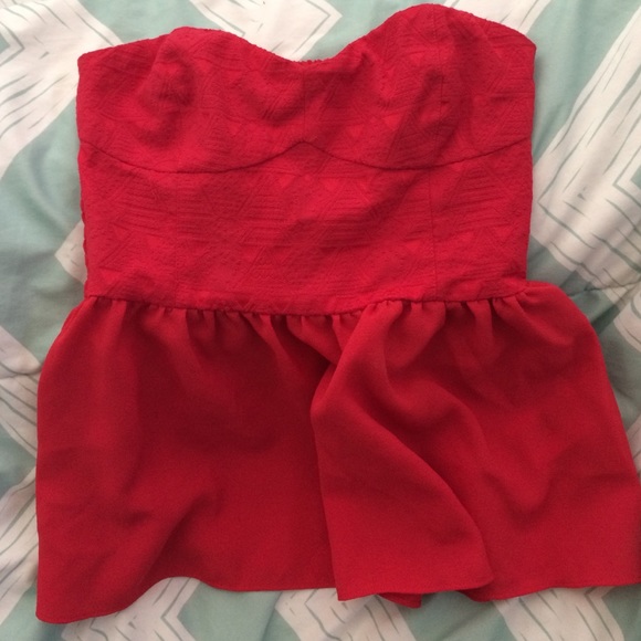 H&M Red tube top - size 4 -