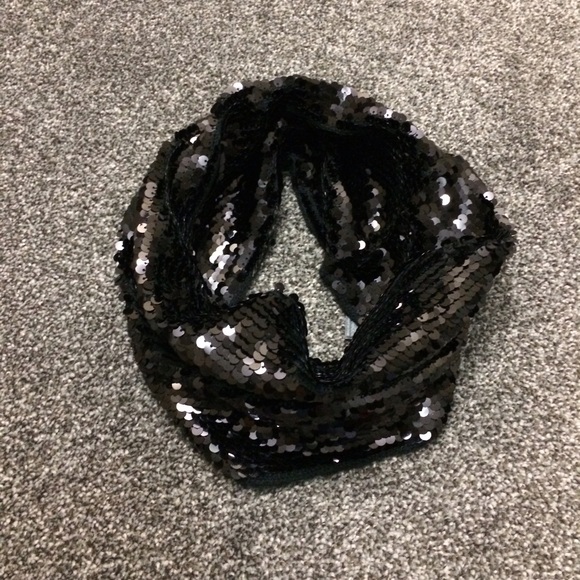 Express Black sequin scarf