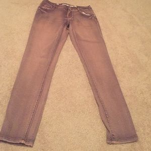 Purple Faded Skinny Jeans