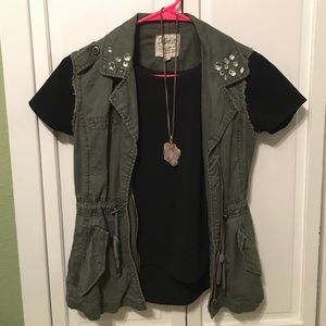 Military green vest