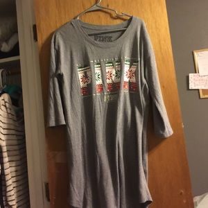 A Christmas pink night gown