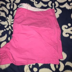 old navy pink khaki shorts