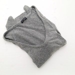 Brandy Melville Gray V-Neck Sweater