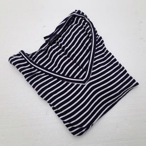 Brandy Melville Striped V-Neck Tee