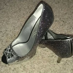Nina Jeweled and Sequin Pumps