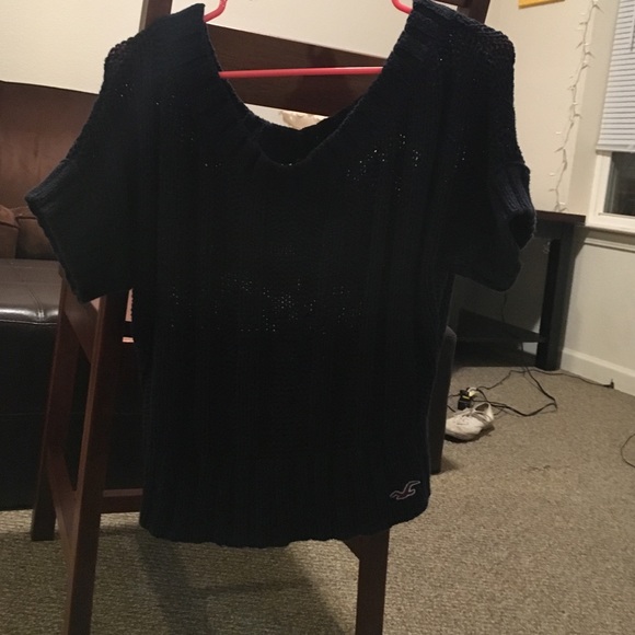 Knit short sleeve sweater