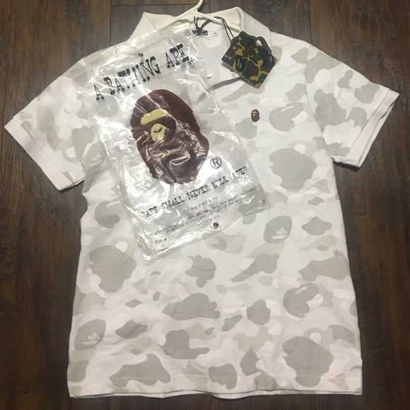 Bathing ape button up!!!Size lrg runs 1 size small
