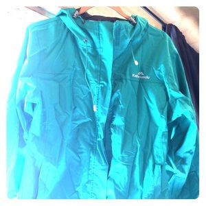 Kathmandu, AUS REI, teal rain jacket, us size 10