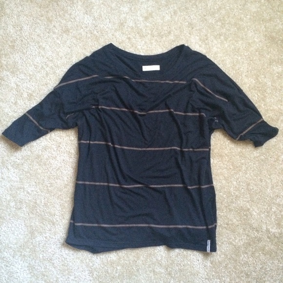 ‼️SOLD‼️NWOT Ethically Made Striped 3/4 Length - Picture 1 of 2