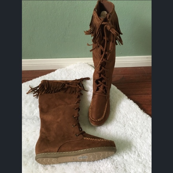 🆕 Sale until Sunday Boho Knee High Moccasin Boots - Picture 4 of 4