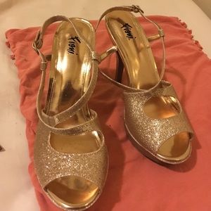 Sparkly Gold Heels