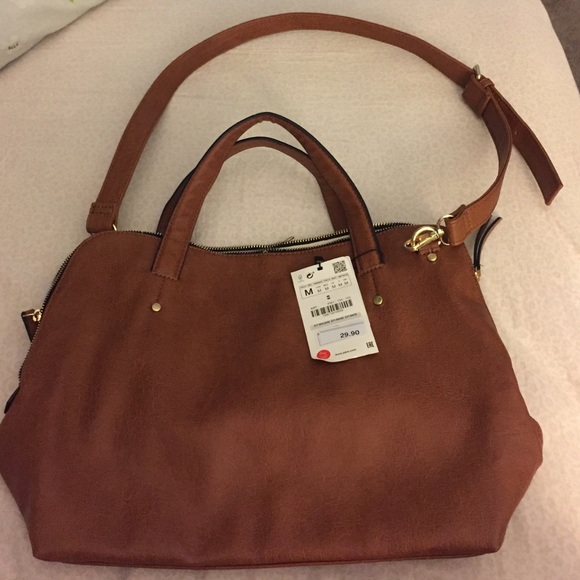 Zara brown medium size leather purse
