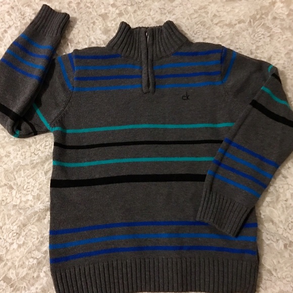 🍁🍂CALVIN KLEIN HALF ZIP SWEATER - SZ 7 EUC🍁🍂