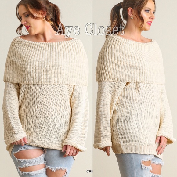 Plus size Knit chunky sweater tunic top rust sexy - Picture 3 of 4