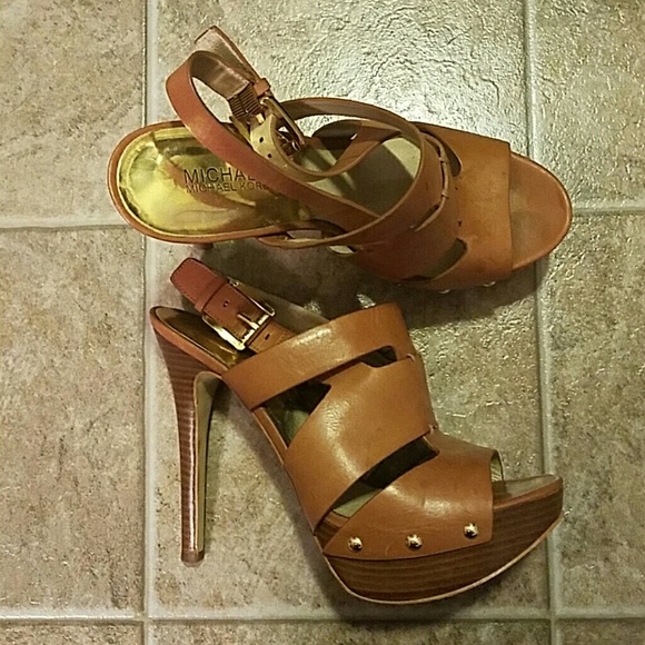 Michael Kors stacked slingbacks