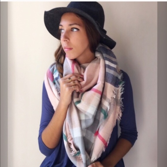 Baby Pick Tartan Plaid Blanket Scarf - Picture 2 of 3
