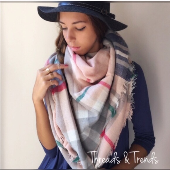 Baby Pick Tartan Plaid Blanket Scarf - Picture 3 of 3