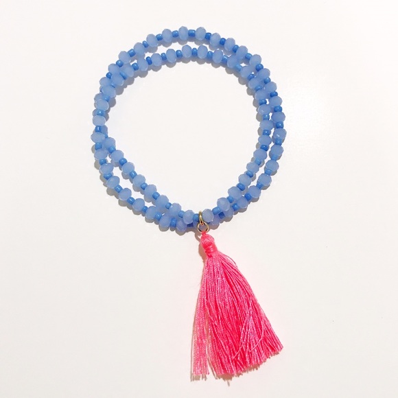 Beaded Wrap Bracelet With Tassel