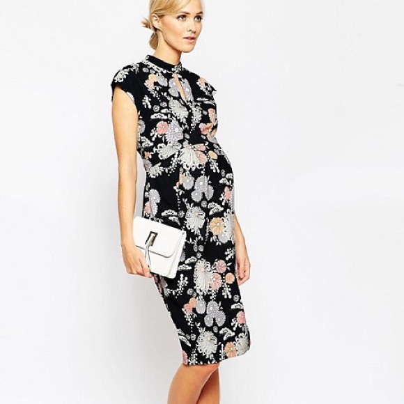 ASOS Maternity Dresses & Skirts - Maternity Wiggle Dress In Floral Print