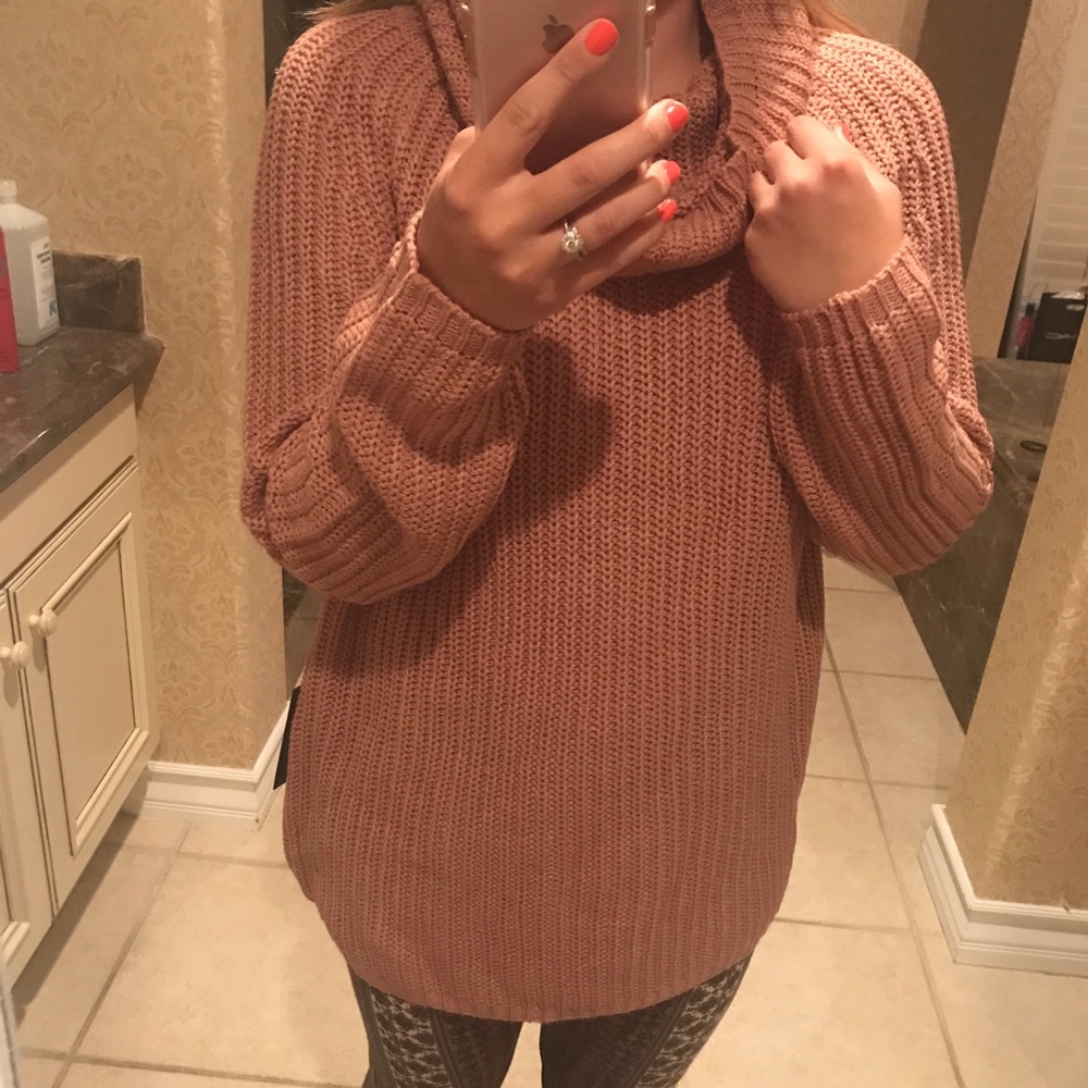LAST Dusty Rose Cozy Sweater - Picture 5 of 6