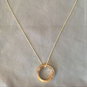 Tiffany 1837 - 18k gold circle pendant necklace