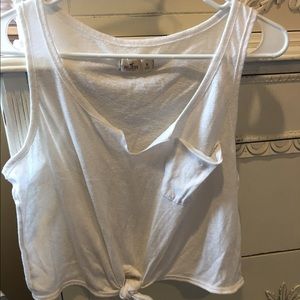 Hollister crop tie tank