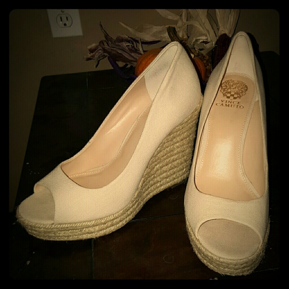 Vince Camuto wedge peeptoes