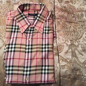 Authentic Pink novacheck Burberry London shirt