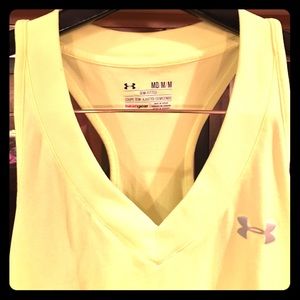 Bright yellow under armour tank.  Like new. Size M