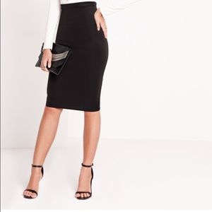 Black midi skirt