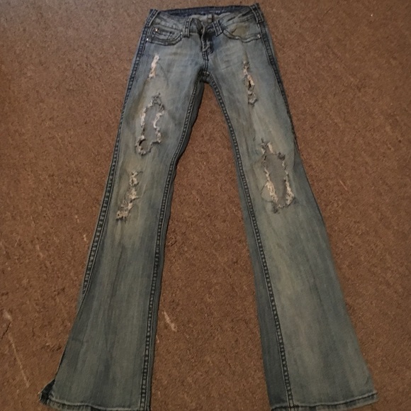 Cowgirl Tuff Sexy Distressed Jeans