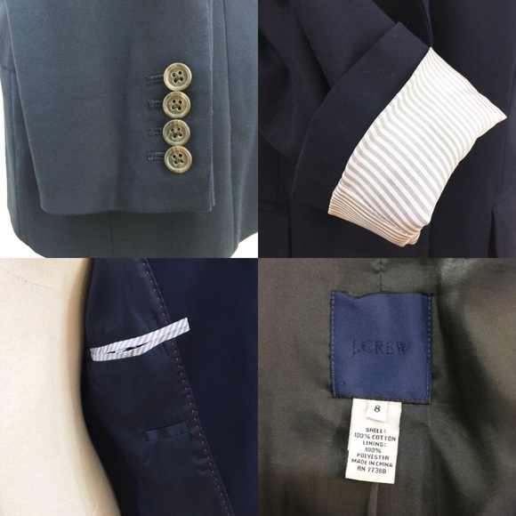 [ j.crew ] classic navy blazer double button - Picture 4 of 4