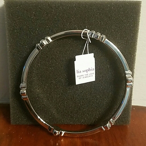 Lia Sophia Bracelet with Rhinestone Clusters NWT