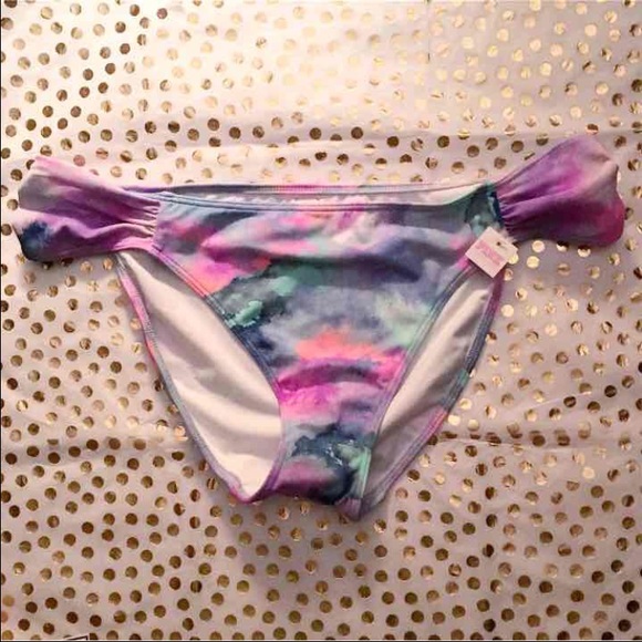 PINK Victoria's Secret Swim - L Pastel Marble Watercolor Bikini Swim Bottom PINK Victoria's Secret Swim - L Pastel Marble Watercolor Bikini Swim Bottom