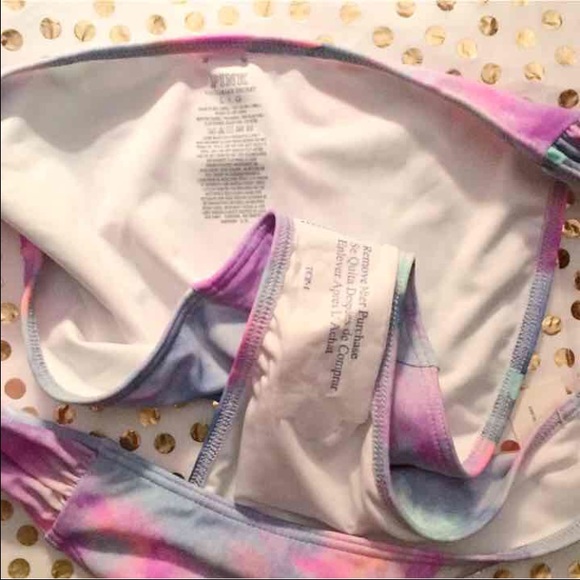 PINK Victoria's Secret Swim - L Pastel Marble Watercolor Bikini Swim Bottom PINK Victoria's Secret Swim - L Pastel Marble Watercolor Bikini Swim Bottom