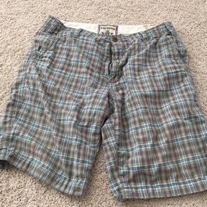 Mens Express plaid shorts